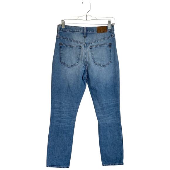 MADEWELL The High-Rise Slim Boyjean in Raebrook Wash Two Tone Stretch Size 25 - Picture 3 of 11
